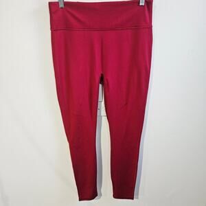 Fabletics Women's XL Motion 365 Leggings Merlot Red Strappy Back Athletic Gym